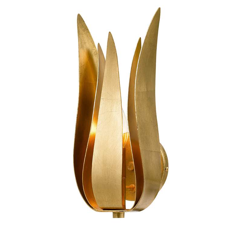 Image 3 Crystorama Broche 14" High Antique Gold Iron Wall Sconce more views
