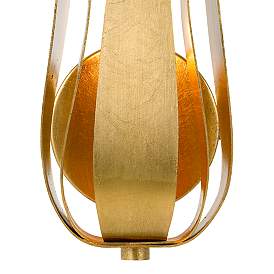 Image4 of Crystorama Broche 14" High Antique Gold Iron Wall Sconce more views
