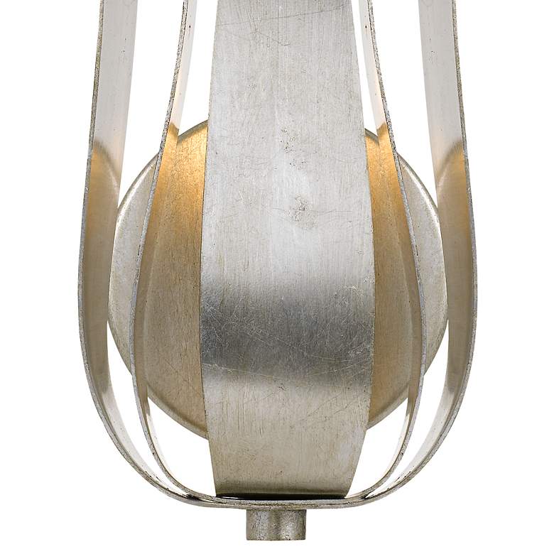 Image 3 Crystorama Broche 14" High Antique Silver Iron Wall Sconce more views
