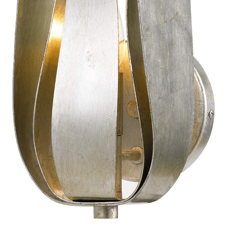 Image 4 Crystorama Broche 14" High Antique Silver Iron Wall Sconce more views