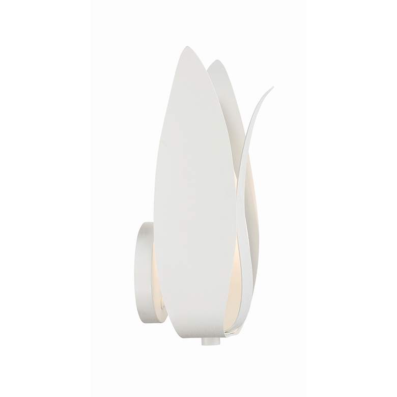 Image 3 Crystorama Broche 14" High Matte White Wall Sconce more views