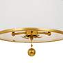 4_Crystorama Broche 14" Wide Antique Gold Drum Ceiling Light more views