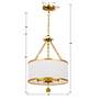 7_Crystorama Broche 14" Wide Antique Gold Drum Ceiling Light more views