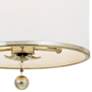 Crystorama Broche 14" Wide Antique Silver Drum Ceiling Light