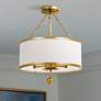 1_Crystorama Broche 14" Wide Classic Antique Gold 3-Light Ceiling Light