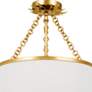 4_Crystorama Broche 14" Wide Classic Antique Gold 3-Light Ceiling Light more views