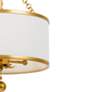 5_Crystorama Broche 14" Wide Classic Antique Gold 3-Light Ceiling Light more views