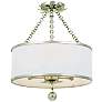 Thumbnail1 of Crystorama Broche 14"W Antique Silver 3-Light Ceiling Light