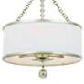 Thumbnail2 of Crystorama Broche 14"W Antique Silver 3-Light Ceiling Light more views
