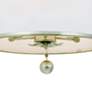 Thumbnail3 of Crystorama Broche 14"W Antique Silver 3-Light Ceiling Light more views