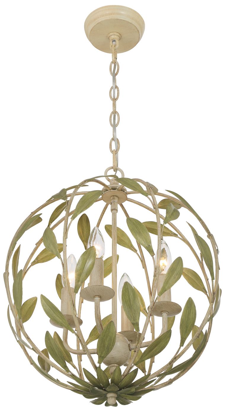 Image 4 Crystorama Broche 16'' Champagne Green Tea Chandelier more views