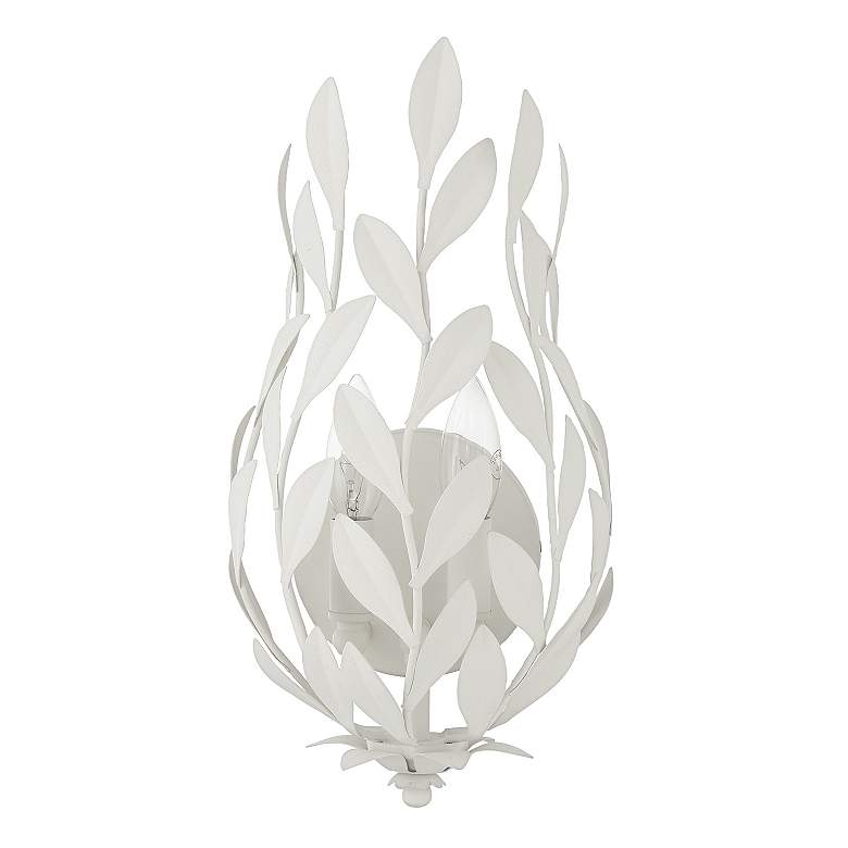Image 3 Crystorama Broche 16" High Matte White Wall Sconce more views