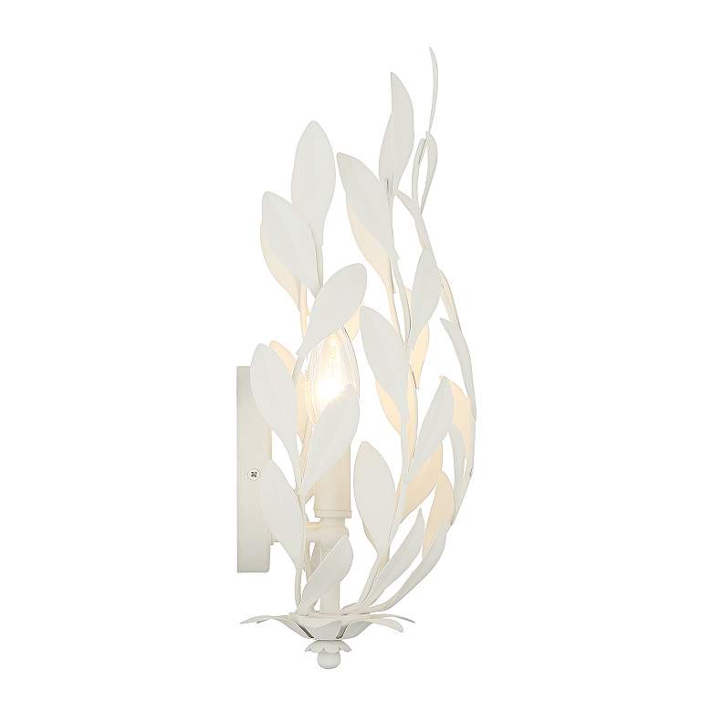 Image 5 Crystorama Broche 16" High Matte White Wall Sconce more views