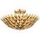 Crystorama Broche 16" Wide Antique Gold Ceiling Light
