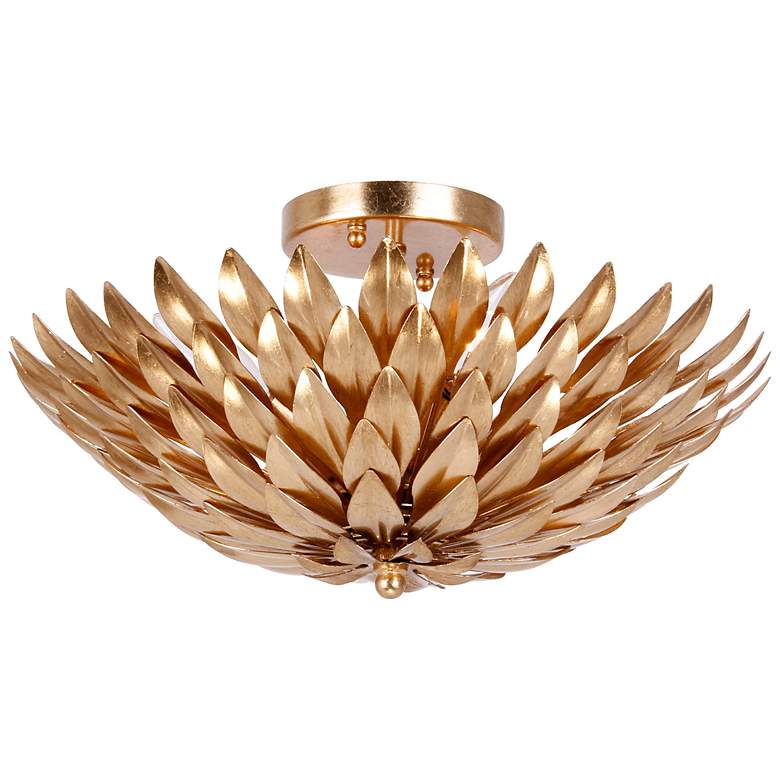 Image 3 Crystorama Broche 16" Wide Antique Gold Ceiling Light