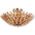 Crystorama Broche 16" Wide Antique Gold Ceiling Light