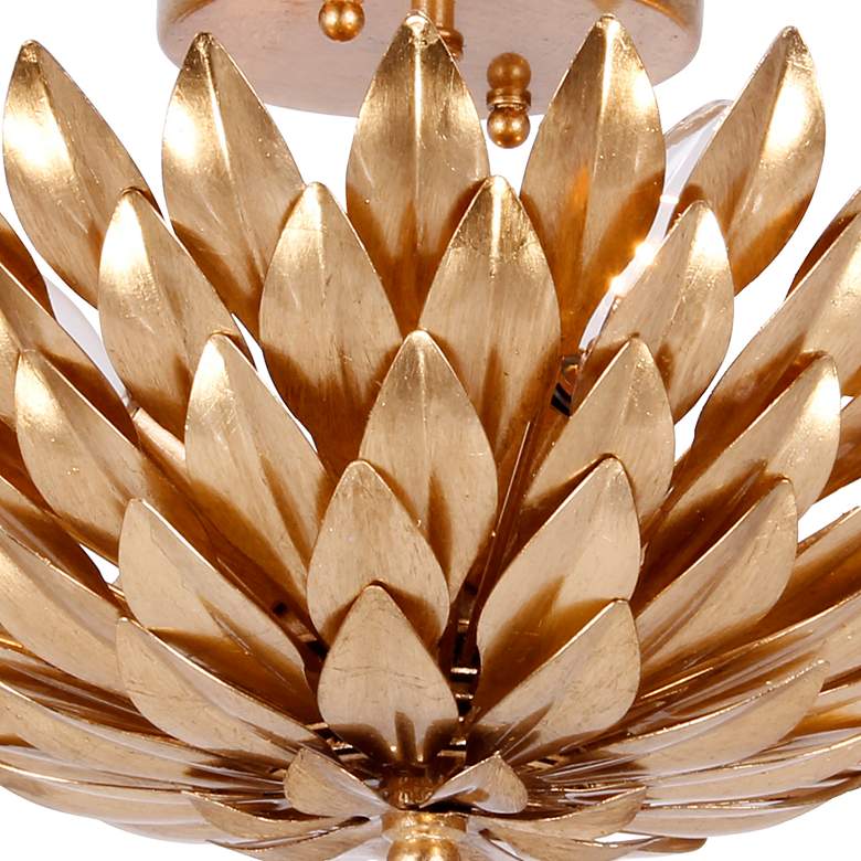 Image 5 Crystorama Broche 16" Wide Antique Gold Ceiling Light more views