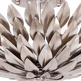 Image4 of Crystorama Broche 16" Wide Antique Silver Ceiling Light more views
