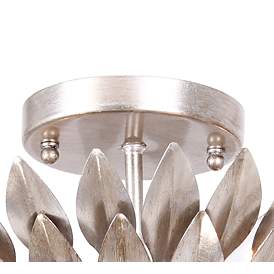 Image5 of Crystorama Broche 16" Wide Antique Silver Ceiling Light more views