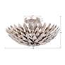 7_Crystorama Broche 16" Wide Antique Silver Ceiling Light more views