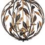 Thumbnail3 of Crystorama Broche 16" Wide English Bronze Wrought Iron Leaf Chandelier more views