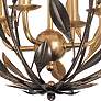 Thumbnail4 of Crystorama Broche 16" Wide English Bronze Wrought Iron Leaf Chandelier more views