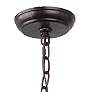 5_Crystorama Broche 16" Wide English Bronze Wrought Iron Leaf Chandelier more views