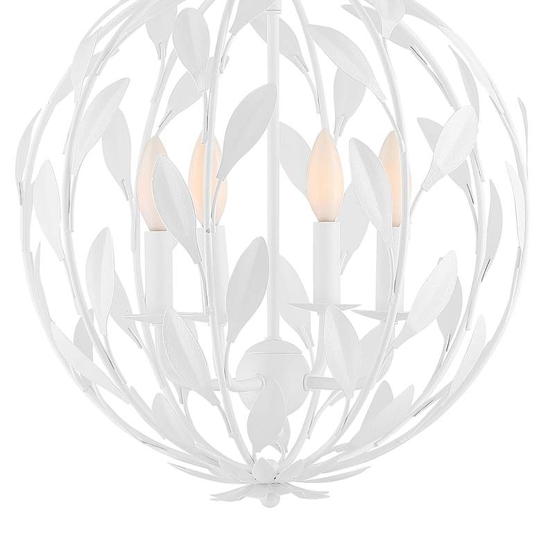 Image 5 Crystorama Broche 16" Wide Matte White 4-Light Pendant Light more views