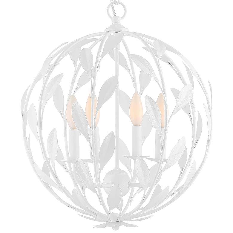 Image 5 Crystorama Broche 16 inch Wide Matte White 4-Light Pendant Light more views