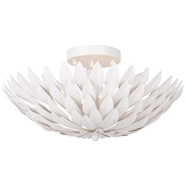 Image 1 Crystorama Broche 16 inch Wide Matte White Ceiling Light