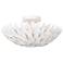 Crystorama Broche 16" Wide Matte White Ceiling Light