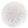 3_Crystorama Broche 16" Wide Modern Matte White Leaves Ceiling Light more views
