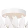 5_Crystorama Broche 16" Wide Modern Matte White Leaves Ceiling Light more views