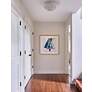 6_Crystorama Broche 16" Wide Modern Matte White Leaves Ceiling Light more views