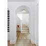 7_Crystorama Broche 16" Wide Modern Matte White Leaves Ceiling Light more views