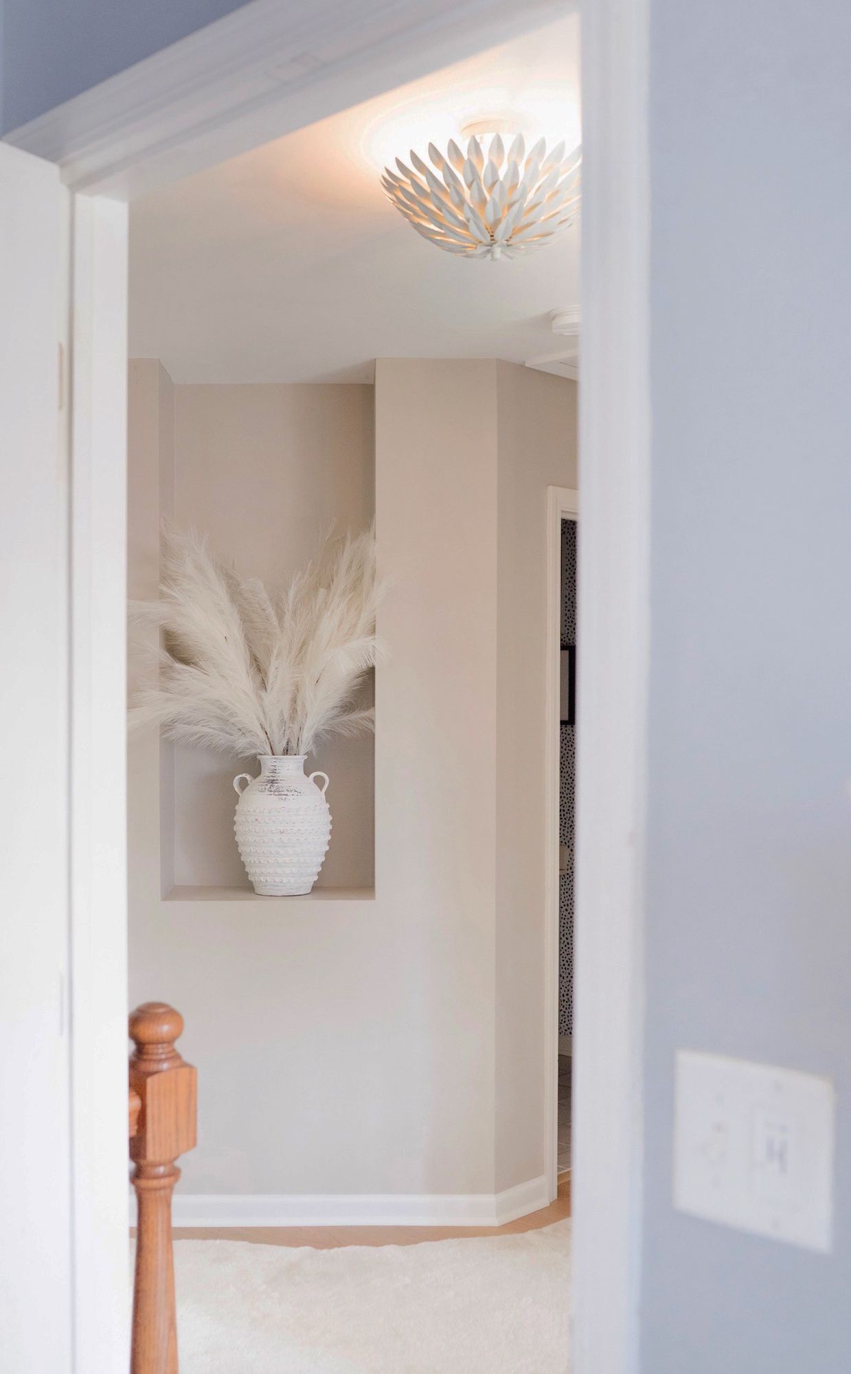 Crystorama Broche 16" Wide Modern Matte White Leaves Ceiling Light