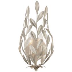 Crystorama Broche 16"H Antique Silver 2-Light Wall Sconce