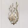 1_Crystorama Broche 16"H Antique Silver 2-Light Wall Sconce