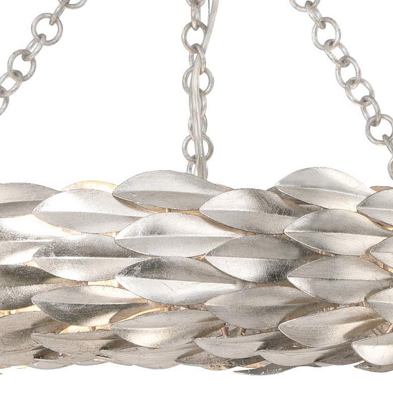 Image 4 Crystorama Broche 18" Wide 6-Light Antique Silver Semi Flush Mount more views