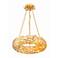 Crystorama Broche 18" Wide Antique Gold LED Chandelier