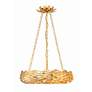 2_Crystorama Broche 18" Wide Antique Gold LED Chandelier more views