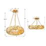 6_Crystorama Broche 18" Wide Antique Gold LED Chandelier more views