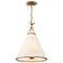 Crystorama Broche 18" Wide Antique Gold Pendant Light
