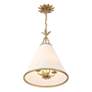 5_Crystorama Broche 18" Wide Antique Gold Pendant Light more views