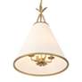 6_Crystorama Broche 18" Wide Antique Gold Pendant Light more views