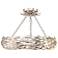 Crystorama Broche 18" Wide Antique Silver LED Ceiling Light
