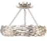 3_Crystorama Broche 18" Wide Antique Silver LED Ceiling Light more views
