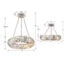 5_Crystorama Broche 18" Wide Antique Silver LED Ceiling Light more views