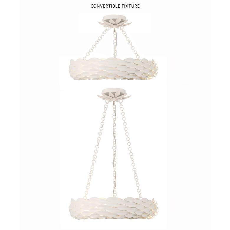 Image 3 Crystorama Broche 18" Wide Matte White LED Ceiling Light more views