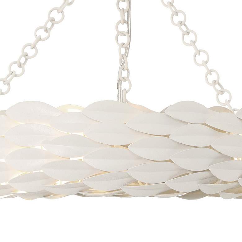 Image 5 Crystorama Broche 18" Wide Matte White LED Ceiling Light more views